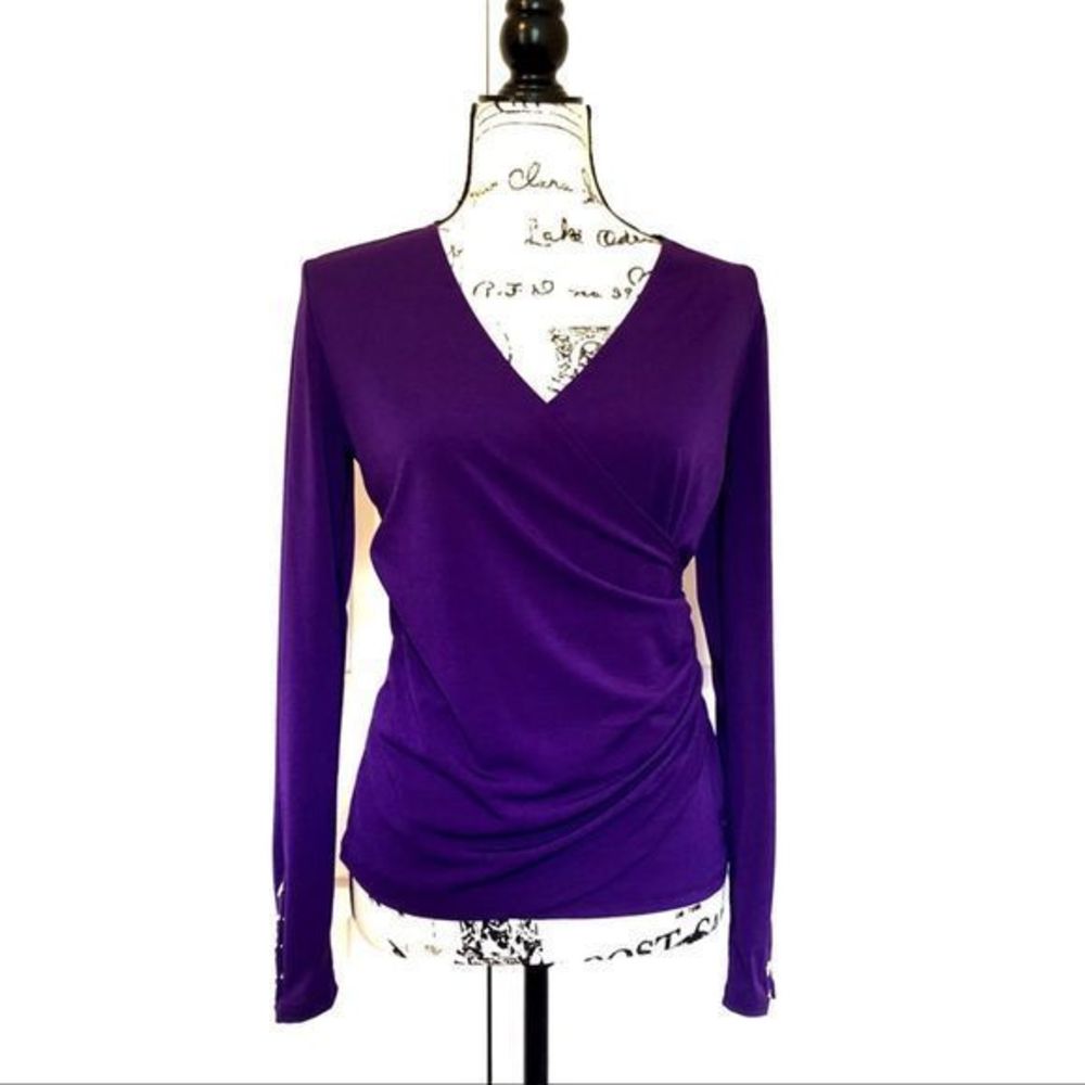 NWT Carmen Marc Volvo Wrap Style Blouse